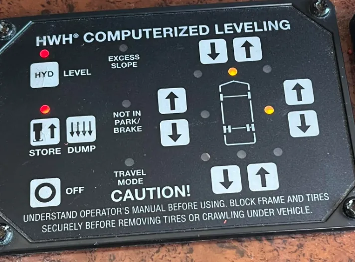 HWH hydraulic leveling system service on an RV